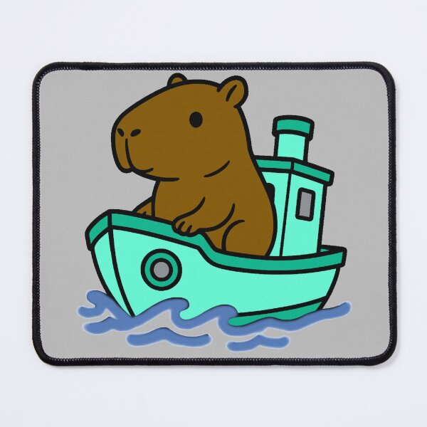 Item preview, Capybara Tug Boat - Teal designed and sold by AngelMiette.
