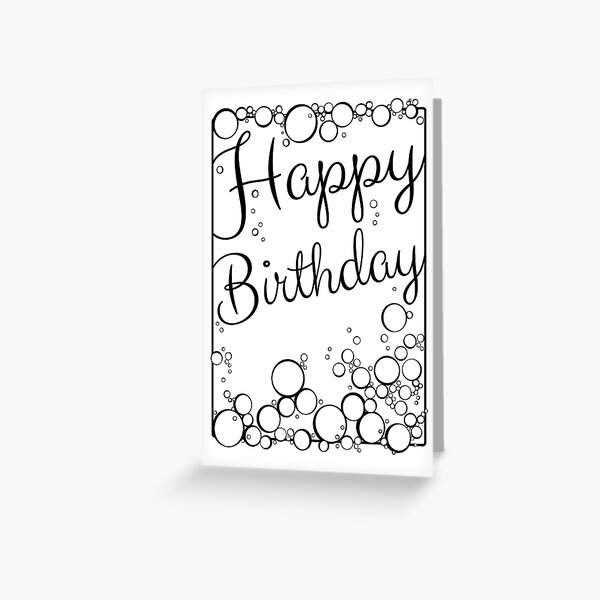 Bubbly Happy Birthday Greeting Card