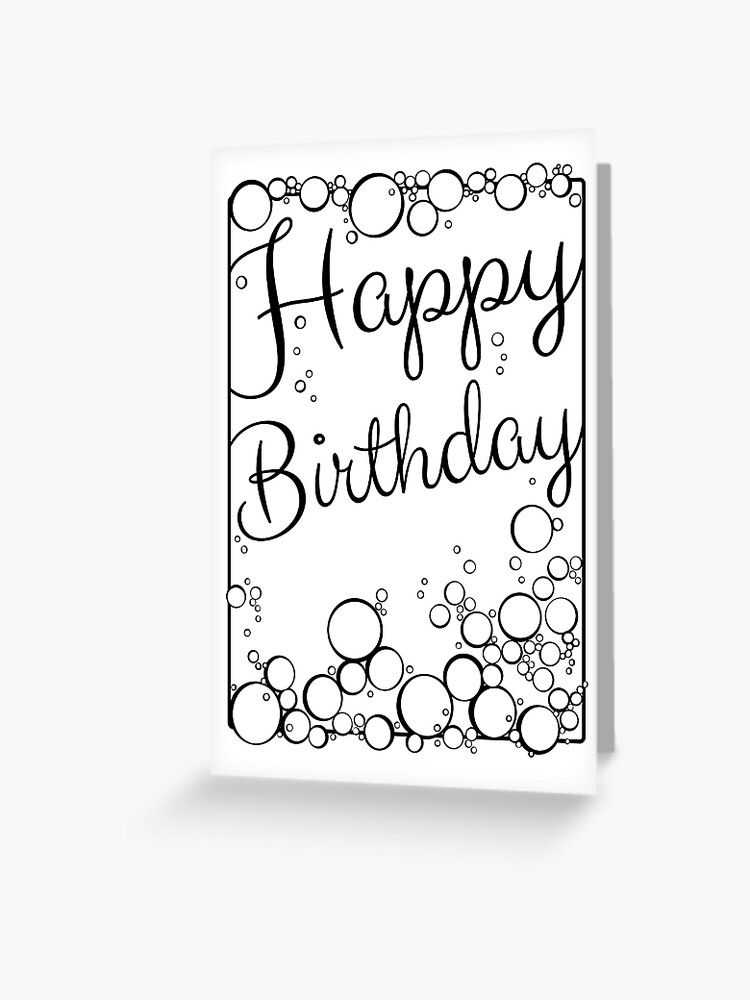 Thumbnail 1 of 2, Greeting Card, Bubbly Happy Birthday designed and sold by MaijaR.