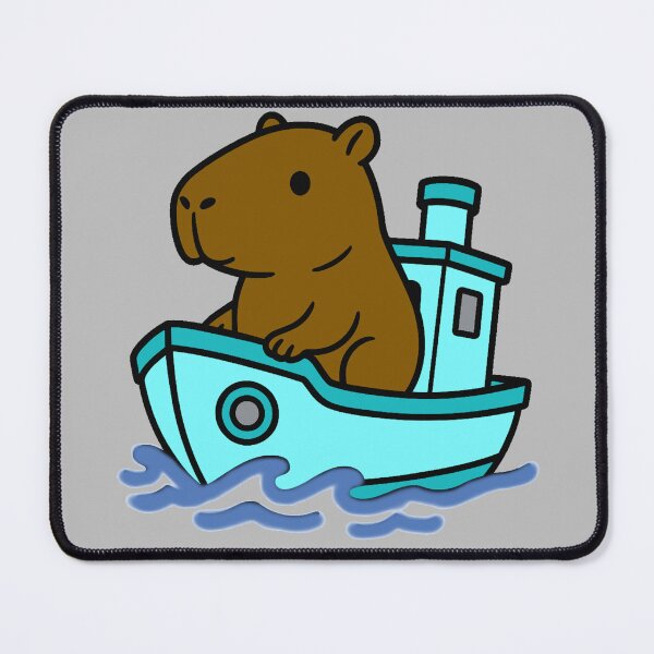 Item preview, Capybara Tug Boat - Aqua Blue designed and sold by AngelMiette.