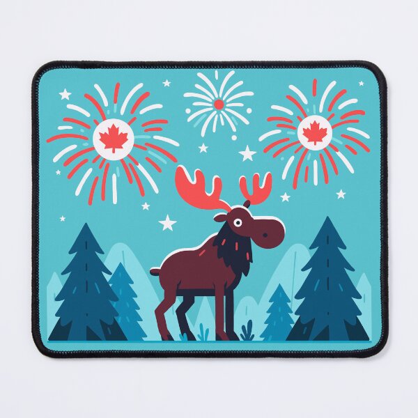 Item preview, Canada Day Moose With Fireworks designed and sold by Ghost on Toast.