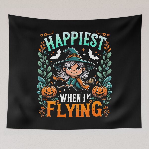 Item preview, Happiest When I'm Flying, typography designed and sold by maxmaj.