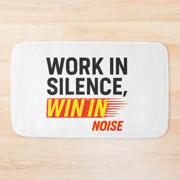 Item preview, Work in Silence Win in Noise – Motivational Quote Design designed and sold by WolfPixelRo.