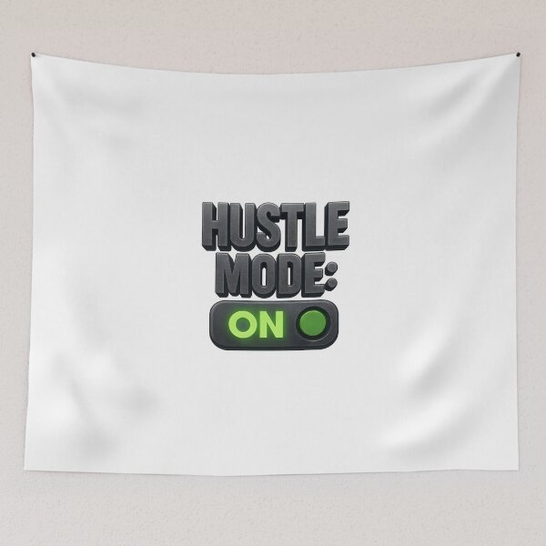 Item preview, Hustle Mode On 3D Motivational Switch Design designed and sold by WolfPixelRo.