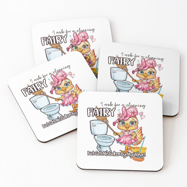 Item preview, Funny Cleaning Fairy Duck - Cute Cartoon Quote Gift for Clean Freaks designed and sold by sornchai4917.