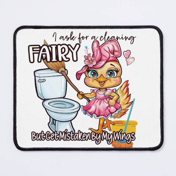 Item preview, Funny Cleaning Fairy Duck - Cute Cartoon Quote Gift for Clean Freaks designed and sold by sornchai4917.