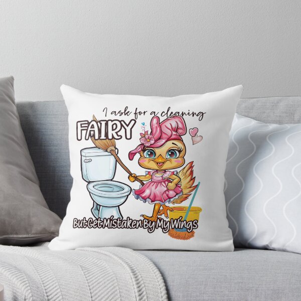 Item preview, Funny Cleaning Fairy Duck - Cute Cartoon Quote Gift for Clean Freaks designed and sold by sornchai4917.