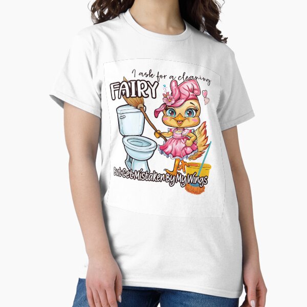 Item preview, Funny Cleaning Fairy Duck - Cute Cartoon Quote Gift for Clean Freaks designed and sold by sornchai4917.