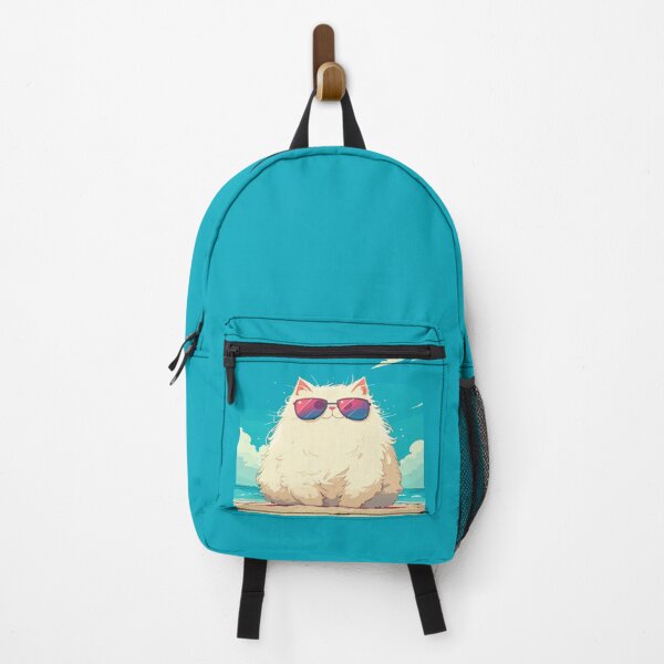 Item preview, A fluffy white cat ready for the summer designed and sold by etherElric.