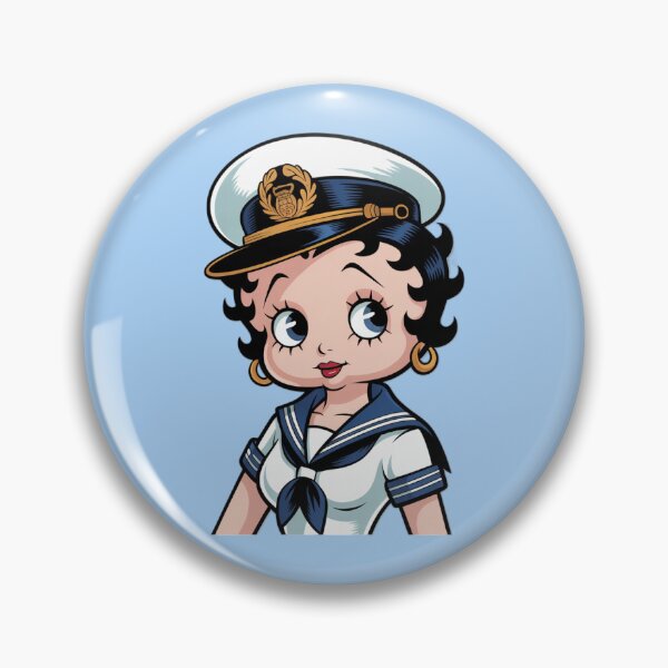 Item preview, Betty Boop as a Marine designed and sold by MyDigitalStickerbook.