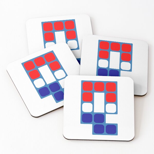 Item preview, Red Blue Q letter 17 designed and sold by monpetitbijou.
