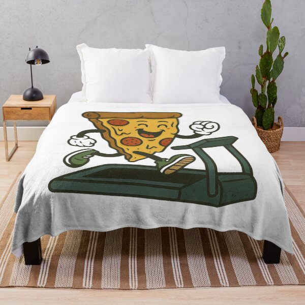 Item preview, Pizza Running on Treadmill designed and sold by IllustrifyArts.