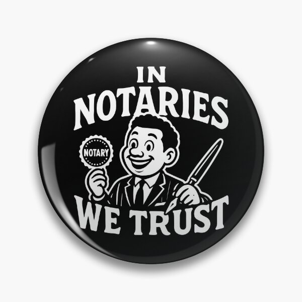 Item preview, In Notaries We Trust - Retro Notary Seal Design designed and sold by NotaryLife.