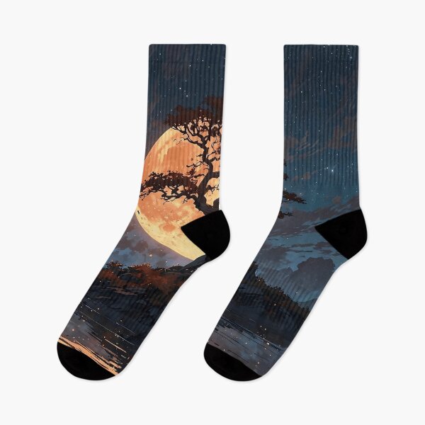 Item preview, Moon rising behind the tree of life designed and sold by Robertworkshop.