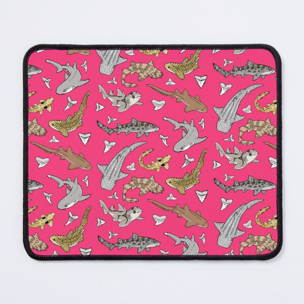 Item preview, Shark Pattern (pink background) designed and sold by sharkbait83.