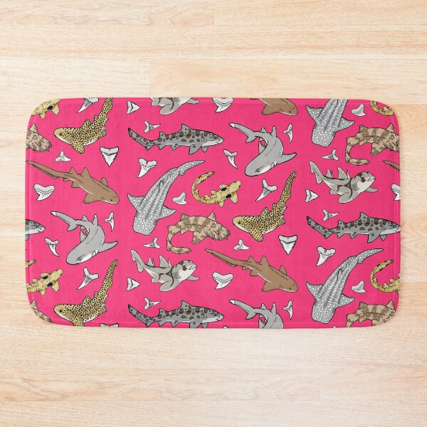 Item preview, Shark Pattern (pink background) designed and sold by sharkbait83.