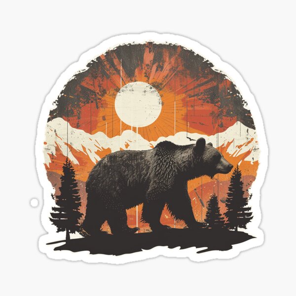 Item preview, Mountain Bear Sunset designed and sold by TeesAndSass.