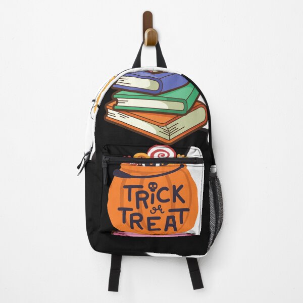 Item preview, "Trick or Treat? No Thanks! – Cute Halloween Ghost Reading a Book and Drinking Orange Juice" designed and sold by nuchy.
