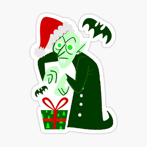 Item preview, nightmare christmas vampire santa nosferatu green designed and sold by Gossip Rag.