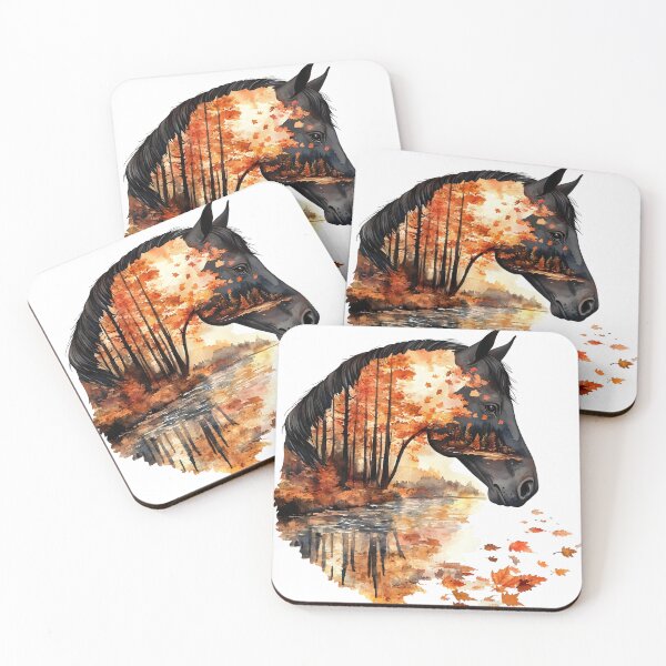 Item preview, Fall horse scene designed and sold by Whistling Pine Designs.