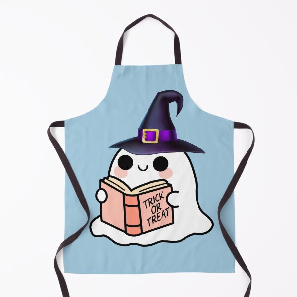 Item preview, "Trick or Treat with Kindness – Halloween Ghost Reading a Book Instead of Playing Tricks" designed and sold by nuchy.