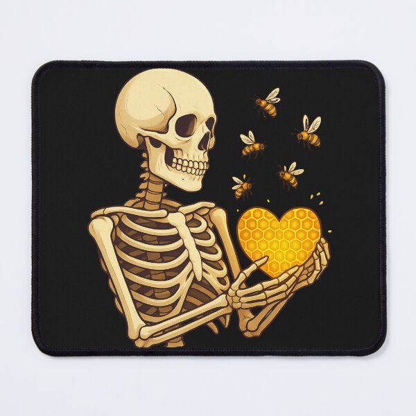 Item preview, Honeycomb Heart – Skeleton with Bees and Golden Hive Art designed and sold by ColorSplash123.