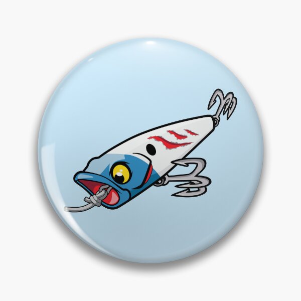 Item preview, Popper Attack Fishing Lure - Blue White designed and sold by BlueSkyTheory.