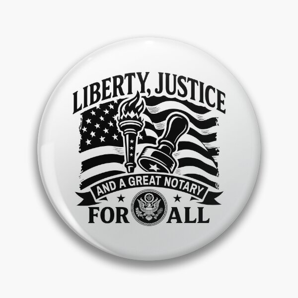 Item preview, Liberty & Justice for Notaries - Lady Liberty Legal Design designed and sold by NotaryLife.