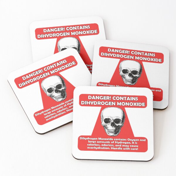 Item preview, Dihydrogen Monoxide Warning With Vintage Skull designed and sold by TheRainFamily.