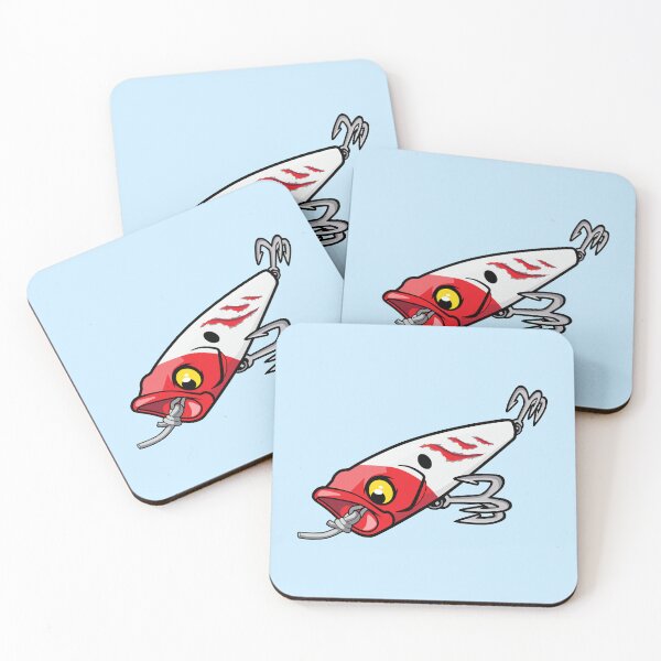 Item preview, Popper Attack Fishing Lure - Red White designed and sold by BlueSkyTheory.