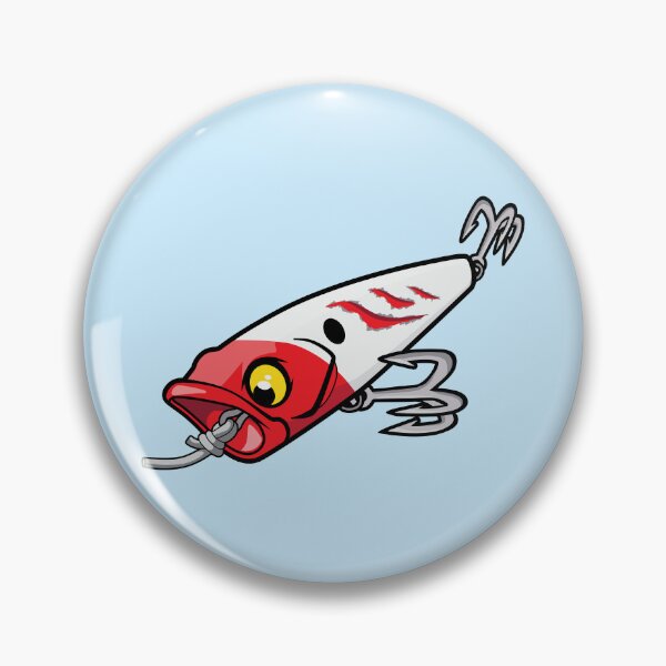 Item preview, Popper Attack Fishing Lure - Red White designed and sold by BlueSkyTheory.
