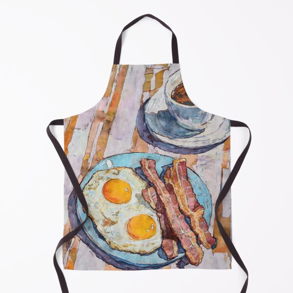 Item preview,  Bacon and Eggs with Coffee Watercolor Breakfast Scene designed and sold by Janine Aykens.