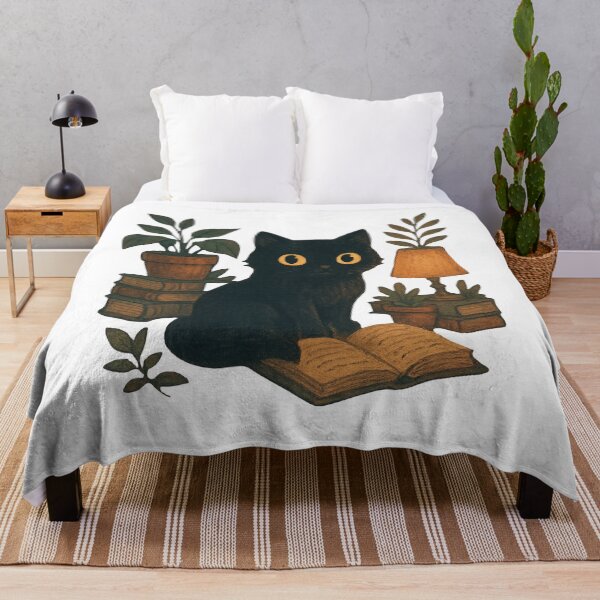 Item preview, Mysterious Black Cat Minimalist Aesthetic Illustration designed and sold by LaserKey.