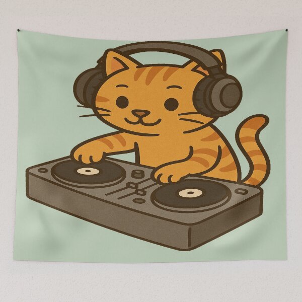Item preview, Ginger Cat Using DJ Booth  designed and sold by Brontox.