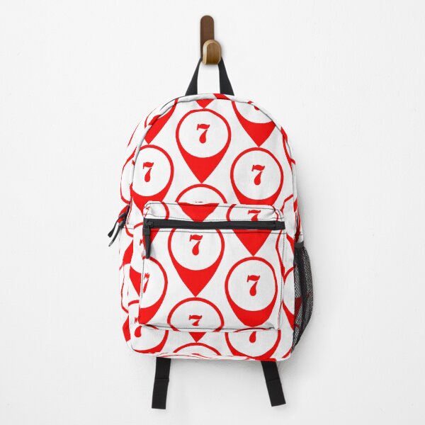 Item preview, Number 7 (seven) Map Marker – Red Stencil Style Design designed and sold by Ching Teoh.