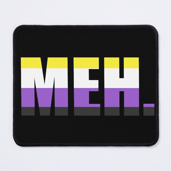 Item preview, "MEH" Enby Nonbinary NB Queer Pride Flag Graphic designed and sold by BluOddities.