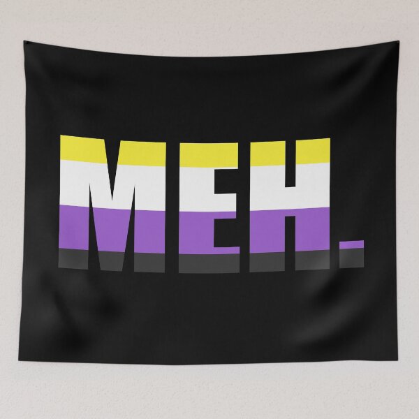 Item preview, "MEH" Enby Nonbinary NB Queer Pride Flag Graphic designed and sold by BluOddities.