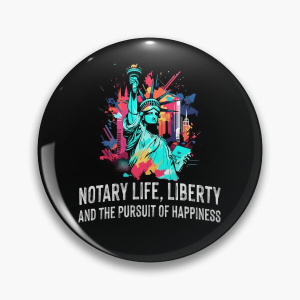 Item preview, Notary Life, Liberty & the Pursuit of Happiness – Colorful Liberty Design designed and sold by NotaryLife.