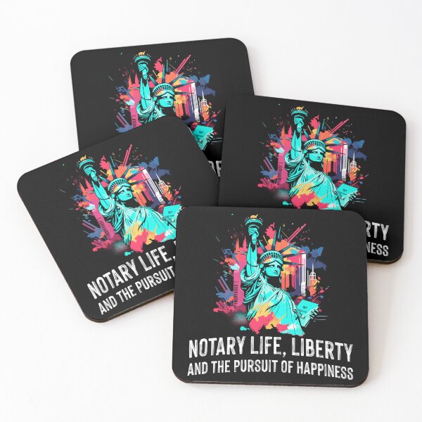 Item preview, Notary Life, Liberty & the Pursuit of Happiness – Colorful Liberty Design designed and sold by NotaryLife.