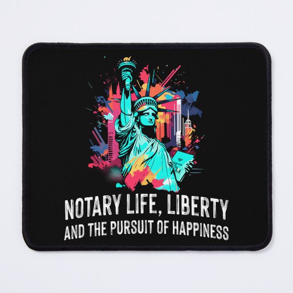 Item preview, Notary Life, Liberty & the Pursuit of Happiness – Colorful Liberty Design designed and sold by NotaryLife.