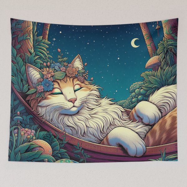 Item preview, Dream Voyage of the Hammock Cat designed and sold by nikkolaus.