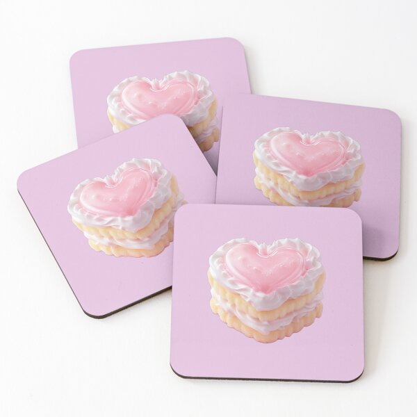 Item preview, Heart-Shaped Jelly Cake on Light Purple designed and sold by mallardpark.