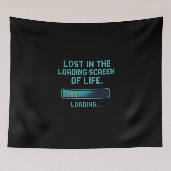 Item preview, Lost in the Loading Screen of Life – Pixel Art Existential Design designed and sold by thesnakeater.