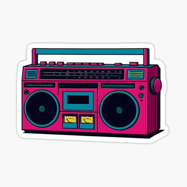 Item preview, Retro 80s Boombox designed and sold by StickerWey.