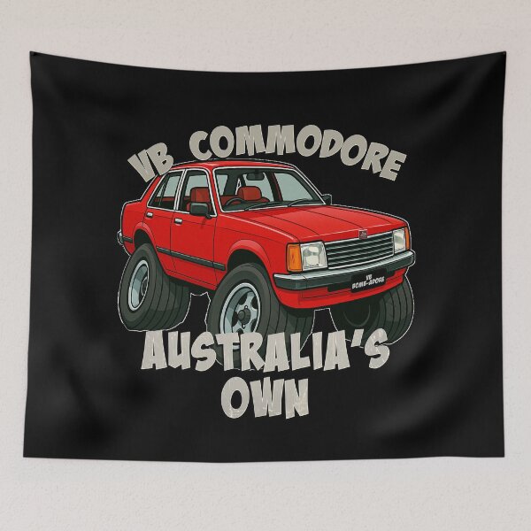 Item preview, VB Commodore Cartoon - Australia’s Own - Red Hot Muscle Car Art designed and sold by Michael van der Hoorn.
