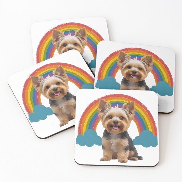 Item preview, Boho Rainbow Yorkipoo – Cute Dog Art for Puppy Lovers designed and sold by Fredster1966.