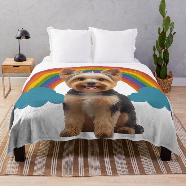 Item preview, Boho Rainbow Yorkipoo – Cute Dog Art for Puppy Lovers designed and sold by Fredster1966.