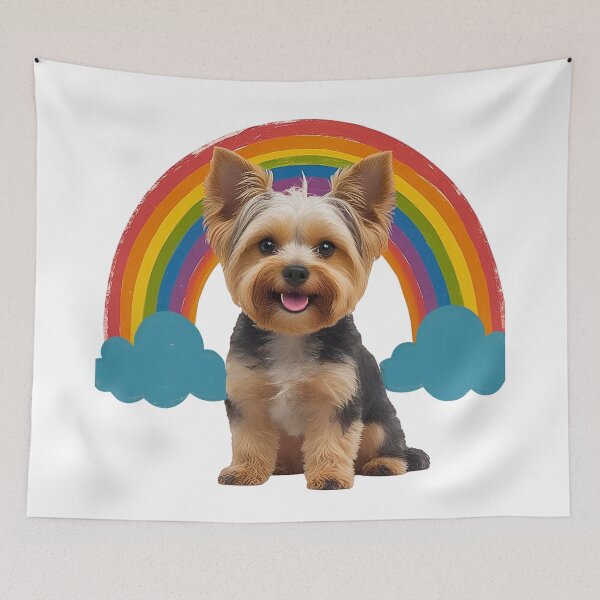 Item preview, Boho Rainbow Yorkipoo – Cute Dog Art for Puppy Lovers designed and sold by Fredster1966.