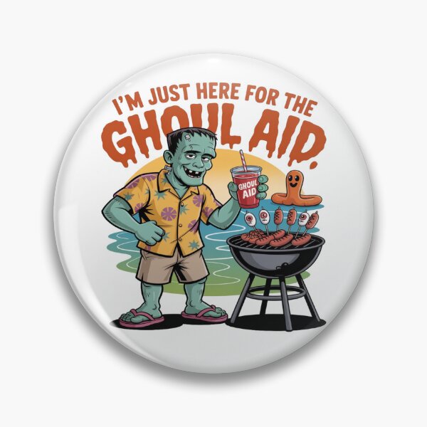 Item preview, I’m Just Here for the Ghoul Aid – Funny Summerween Beach BBQ  designed and sold by Rajasekar.