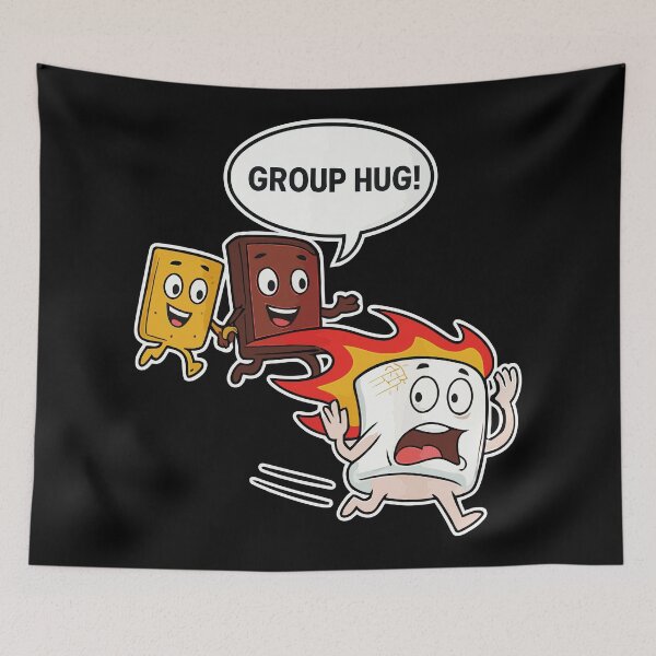 Item preview,  Funny S'mores Group Hug Cartoon Tee designed and sold by ndalamson.